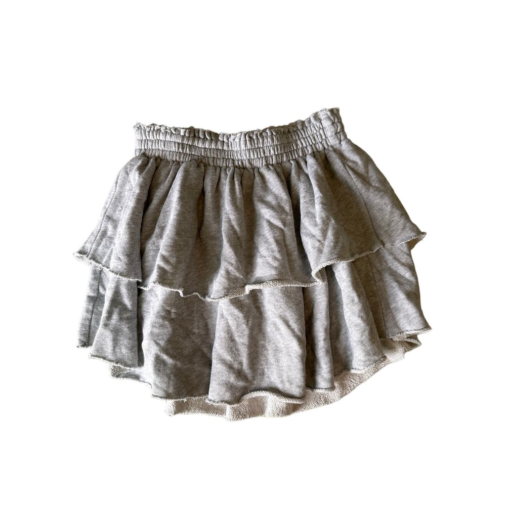 Aerie - Tiered Gray Sweatshirt mini skirt size XS
